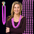 33" Metallic Pink Round Beads Necklace